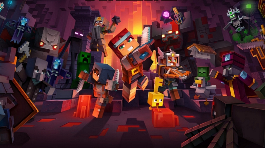 Появились видео прохождения Minecraft Dungeons и сведения о дополнениях